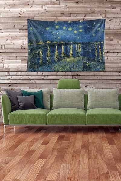 on the clouds Blue Night and Ruby Patterned Stain Resistant Velvet Fabric Wall Cloth Wall Carpet Tapestry