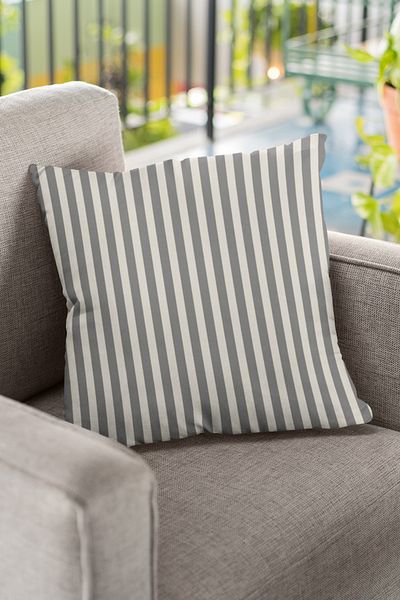 Viva Home 43x43cm Premium Thai Feather Woven Fabric Double Sided Throw Pillow Pillow Case Striped Krl043