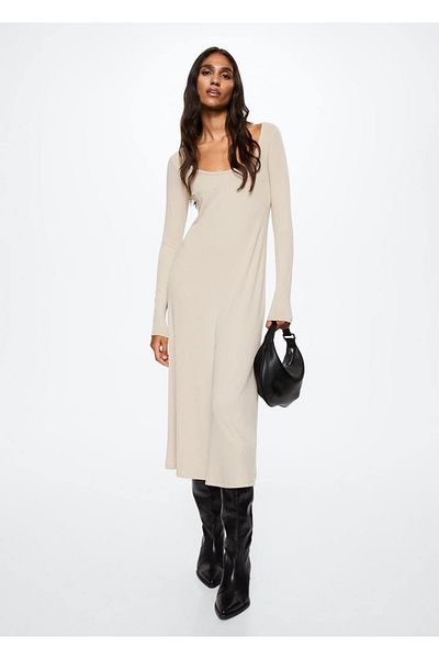MANGO Woman Elastické midi šaty