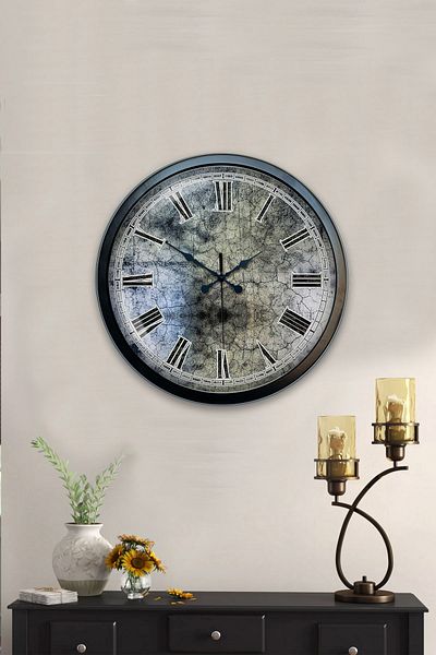 Kasva Concept Gift 40 cm Black Metal Vintage Wall Clock