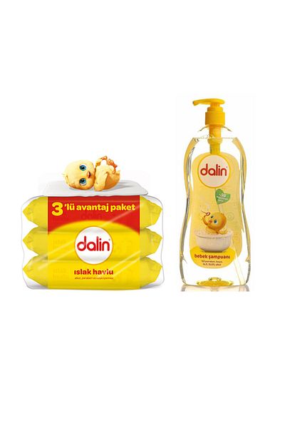 Dalin 900 Ml Classic Baby Shampoo + Soft Textured Wet Towels 56 Pieces 3-Piece Advantage Pack