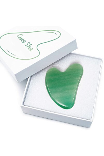 İLTERUS A Kalite Aventurin Kalp Gua Sha Masaj Taşı Taşı