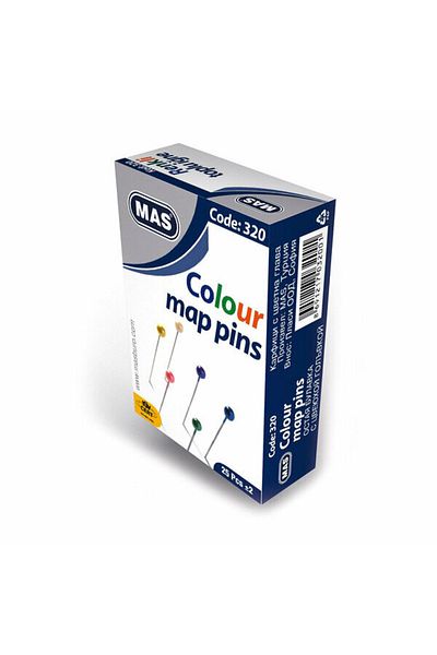 Mas Bulk Needle Colorful Head 32mm Code320 25 Pieces X 36 Packs