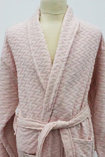 DURNES Gala Majestic Series Cotton Bathrobe Pink (100% Cotton)