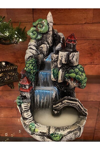 Patavat Şelale Geri Akış Tütsülüğü Set Tütsülük&10 Adet Özel Tütsü Backflow T...