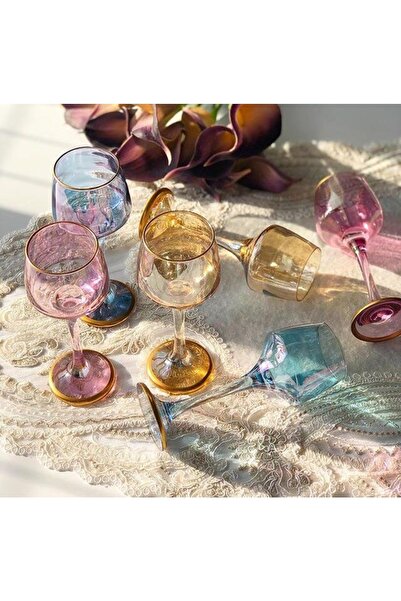 P H Panayır Home El Dekorlu %100 Yerli Malı 6 Kişilik Kahve Yanı Cam Su Barda...