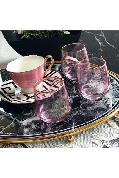 P H Panayır Home El Dekorlu %100 Yerli Malı 6 Kişilik Kahve Yanı Cam Su Barda...