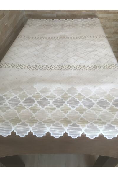 yukselhalimefrusat مفرش طاولة من القماش الزيتي مبطن