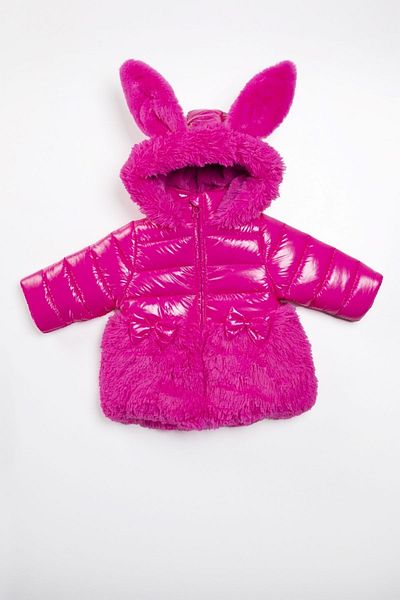PODIUM GYM New Season Cute Cool Bow Detailed Rabbit Ear Hooded Coat