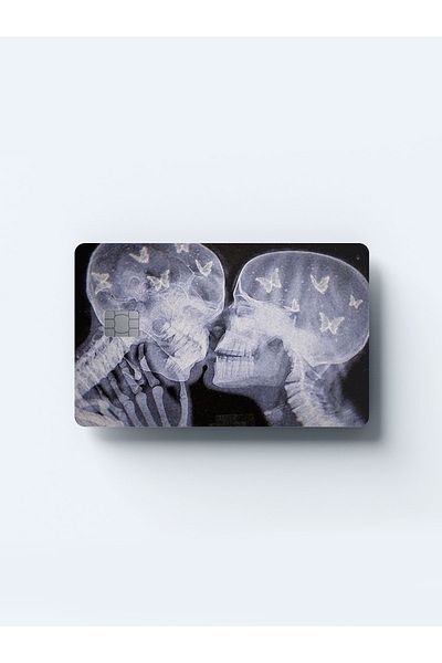 Planet Butik Skull Lovers Card Covering Sticker