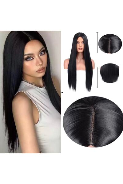 Fenomen Peruk Luxury Μαύρη Επίπεδη Σειρά Vip χωρίς περσίδες