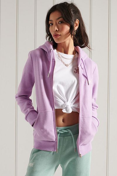 SUPERDRY Sweatshirt - Lila - Regular Fit