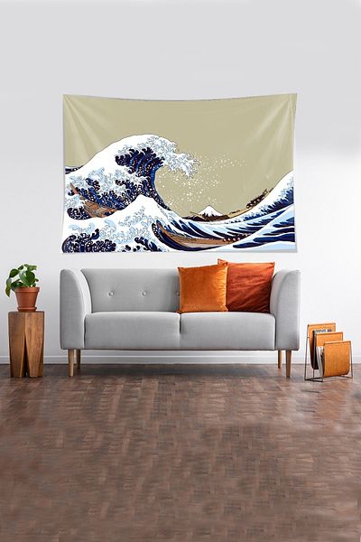 on the clouds Μοτίβο Ocean Wave Αδιάβροχο ύφασμα με βελούδινη υφή Ταπετσαρία τοίχου Ταπετσαρία τοίχου