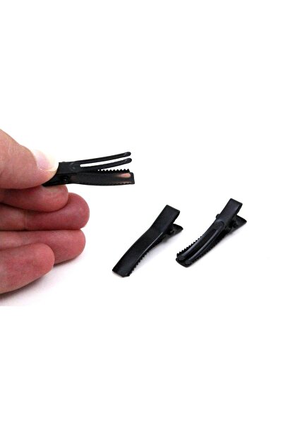 yfhobi 10 Adet - 3.5 cm Siyah Boya Kaplama Çatal Maşa Toka Pens Toka Timsah T...