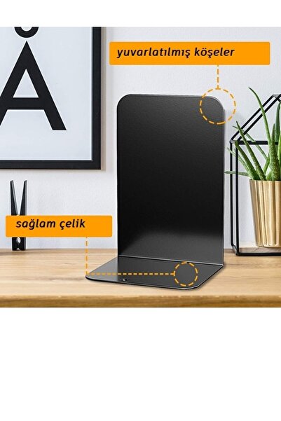 HSGLOBAL Masaüstü Kitap Tutucu Metal Masaüstü Kitaplık Kitap Stoperi