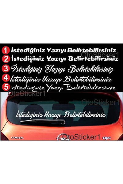 Oto Sticker Arka Cam Söz Özel Yazı Stickeri Büyük Cam Yazısı