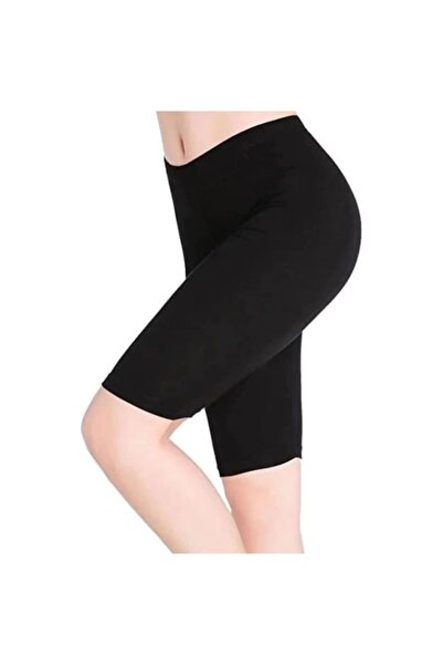 Bernam Butik Elit Above Knee Modal Elastan Kratke ženske tajice 2103 crne