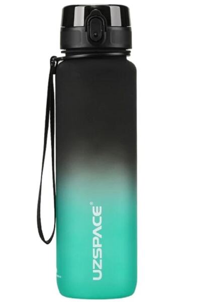 Uzspace زجاجة مياه تريتان كبيرة الحجم مزدوجة اللون مقاس 1000 مل، Softtouch Ff