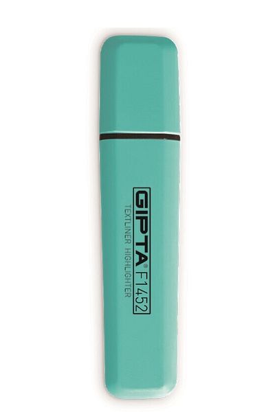 Gıpta Highlighter Marker - Highlighter Pen (Marking Pen) 5mm Cut Tip Pastel Turquoise (Pack of 12) F1452