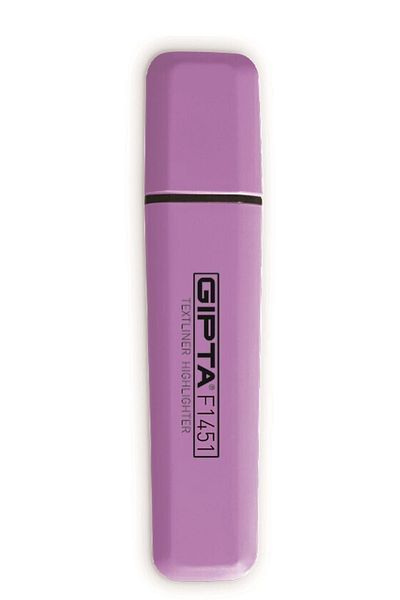 Gıpta Highlighter Marker - Highlighter Pen (Marking Pen) 5mm Cut Point Pastel Lilac (Pack of 12) F1451