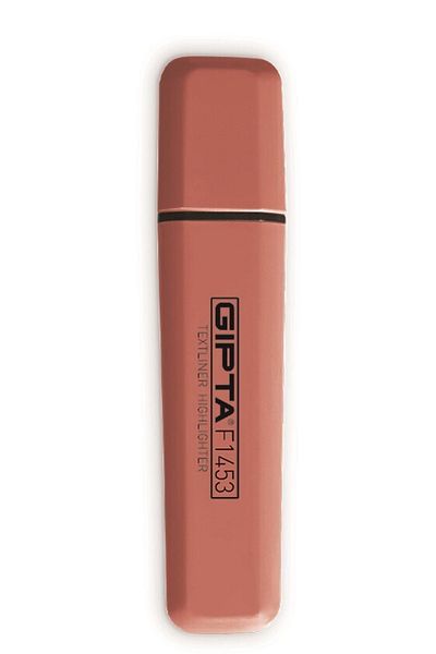 Gıpta Highlighter Marker - Highlighter Pen (Marking Pen) 5mm Cut Point Pastel Orange (Pack of 12) F1453