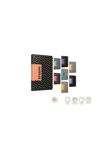 Gıpta Studio Rope Stitched Hard Cover Notepad 17x24cm 120 Sheets Unlined (Pack of 3) 5406