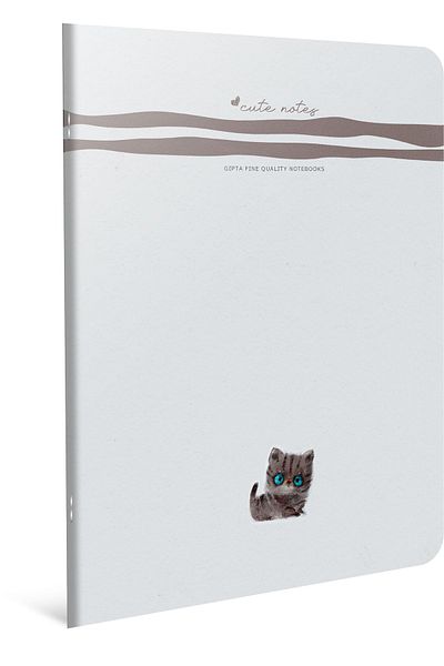 Gıpta Cute Notes Wire Stitched Cardboard Cover Notebook A4 80 Sheets Checkered (Pack of 4) 5849