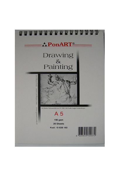 Ponart Painiting Drawing Block 190g A5 20 Sheets Sketc Book Sketchbook