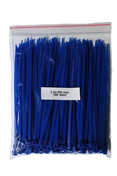 TeknoGöz Plastik Kablo Bağı - Lacivert-2,5mmx100mm Cırt Kelepçe 100 Adet