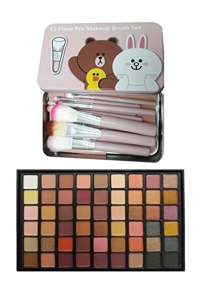 İzla 54 Renkli Göz Farı Paleti Ve Fırça Seti