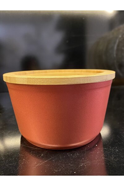 En Ucuz Mağaza 16 Cm Vacuum Bamboo Lid Granite Storage Container Can Be Used in Stove, Fire and Oven Red