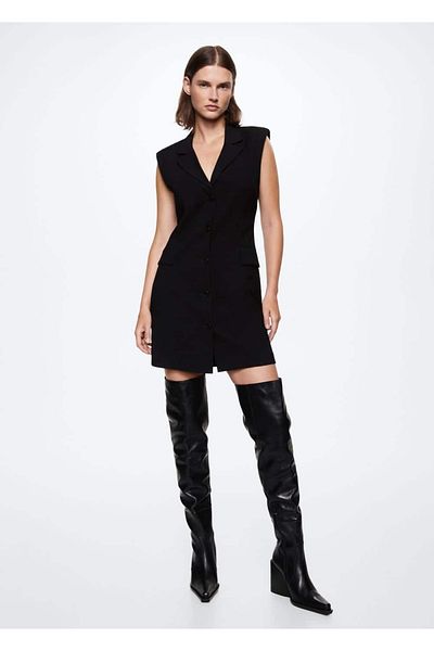 MANGO Woman Dress with Cut-out Back