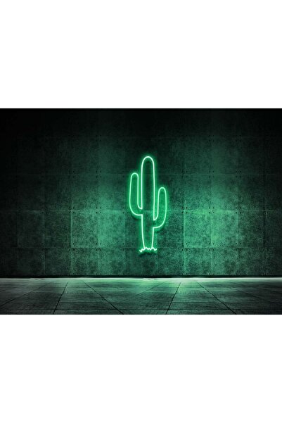 SMİLE CONCEPT Kaktüs Neon Led Dekoratif Duvar Yazısı Tabelası Aydınlatması Ge...
