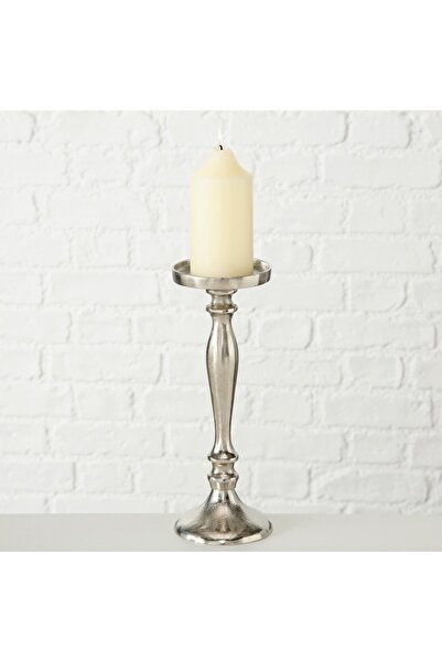 BOLTZE HOME Gümüş Yuvarlak Mumluk 30cm