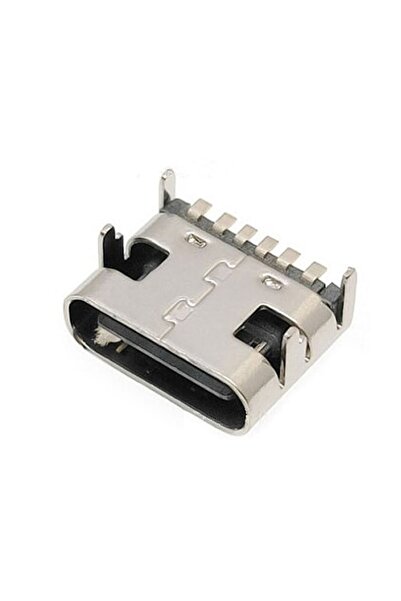 Genel Markalar Type-C Usb Soket 6 Pin Smd USB 3.1 Cep Telefonu Elektronik Cihaz Usb Port Konnektör Şarj Soketi Dişi