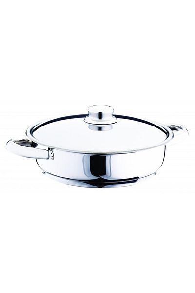 gülsan 24 Cm Mega Flat Pot - Karnıyarık Steel Handle