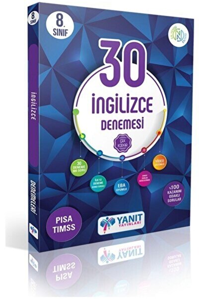 Yanıt Yayınları Yanıt 8.sınıf Ingilizce 30 Lu Video Çözümlü Deneme