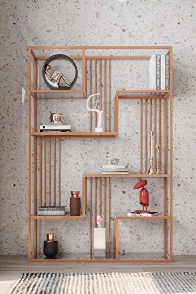 incimetaldesign Inci Metal Design Bronz Kitaplık