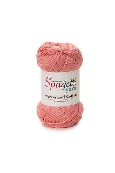 Spagettiyarn Mercerized Cotton Coral Hand Knitting Yarn