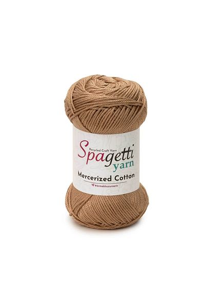 Spagettiyarn Πλεκτό νήμα από βελούδινο βαμβακερό μπεζ