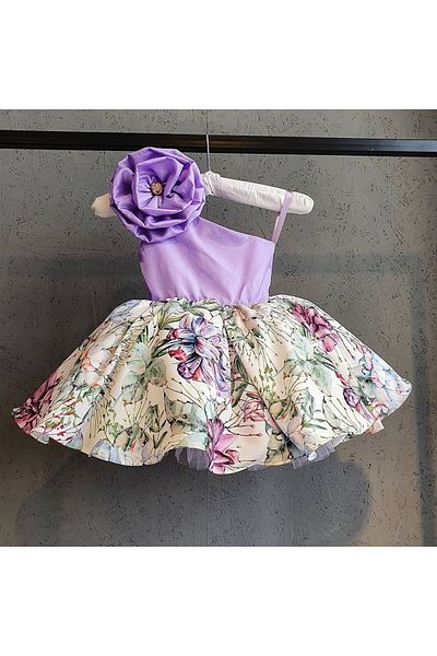 SCSTİL Lilac One Shoulder Dress