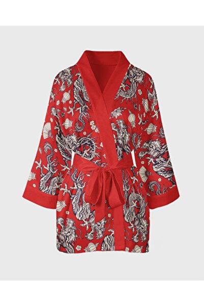 Helal Merch Double Dragon Kısa Kimono