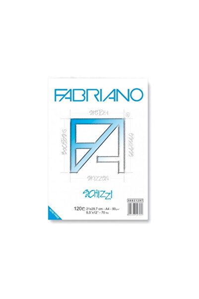 Fabriano Schizzi Natural Dokulu Eskiz Blok, Yapışkanlı 90gr., A4 39260