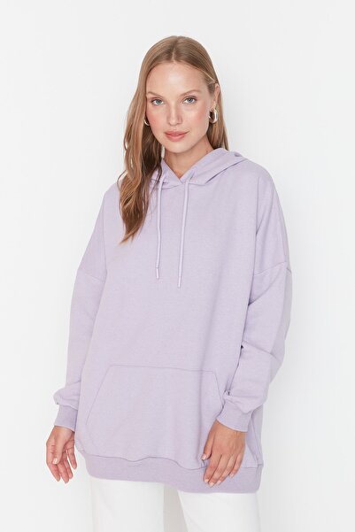 Trendyol Collection Sweatshirt - Lila - Oversize