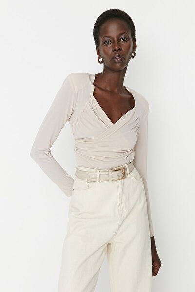 Trendyol Collection Bodysuit - Beige - Slim