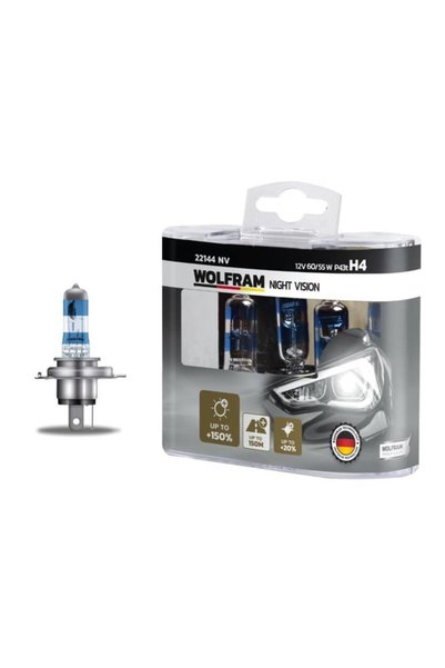 OEM Wolfram Nıght Vision H4 Güçlendirilmiş Far Ampulü +%150 Fazla Işık