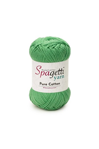 Spagettiyarn Pure Cotton Deniz Yeşil El Örgü Ipliği