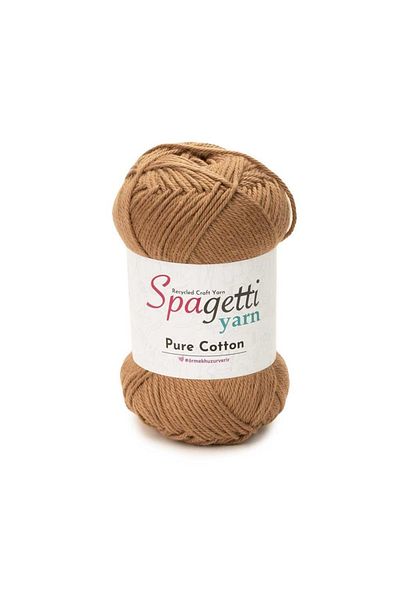 Spagettiyarn Πλεκτό νήμα από καθαρό βαμβάκι ανοιχτό καφέ
