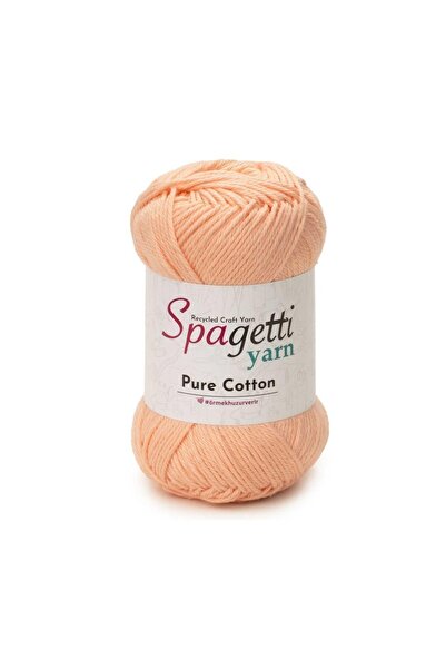 Spagettiyarn Πλεκτό νήμα από καθαρό βαμβάκι σομόν