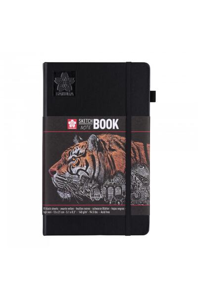 Sakura Βιβλίο Σκίτσων Μαύρο Χαρτί 140g 80 Φύλλα 13x21cm